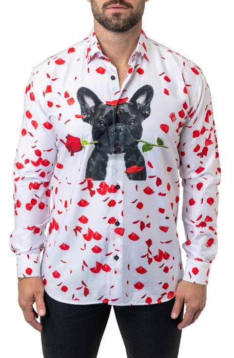 Fibonacci Guiltylove Cotton Button-Up Shirt