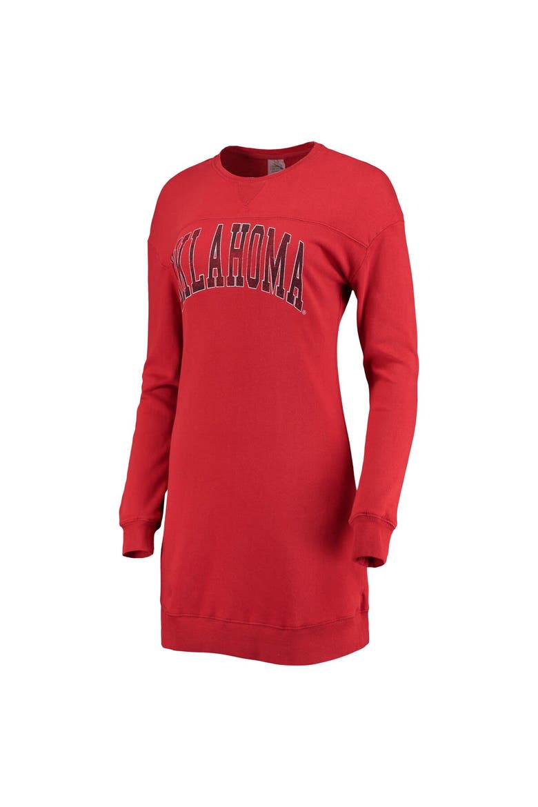 Women's Gameday Couture Crimson Oklahoma Sooners 2-Hit Sweatshirt Dress, Alternate, color, Crimson