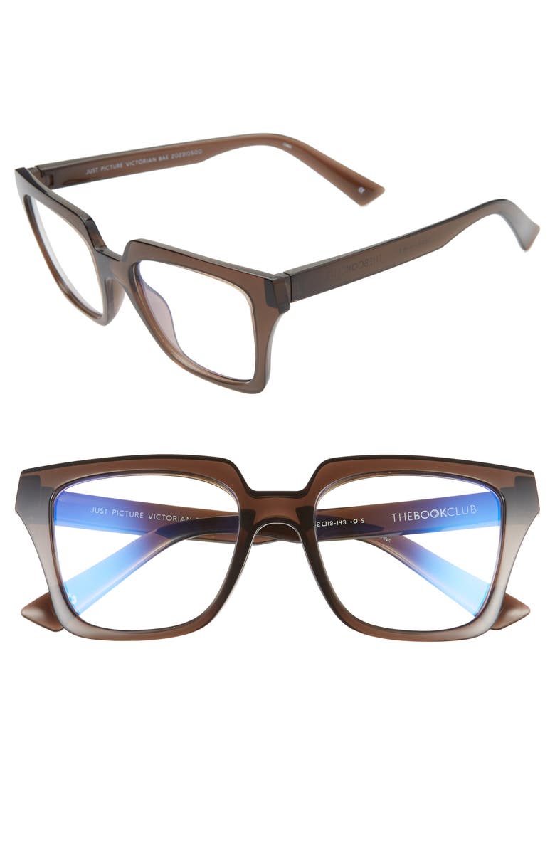 The Book Club Just Picture Victorian Bae 52mm Blue Light Blocking Reading Glasses, Main, color,