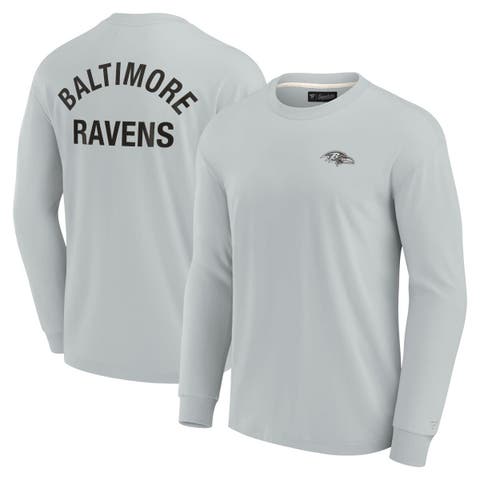 Unisex Fanatics Signature Gray Baltimore Ravens Elements Super Soft Long Sleeve T-Shirt