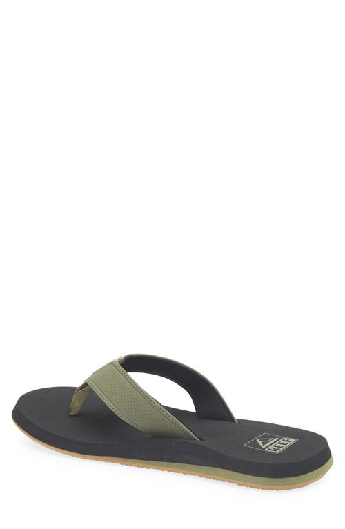 Reef The Layback Flip Flop In Black/olive