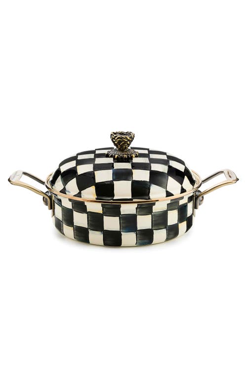 Mackenzie-childs Mackenzie Childs Courtly Check 3-quart Casserole With Lid In Black