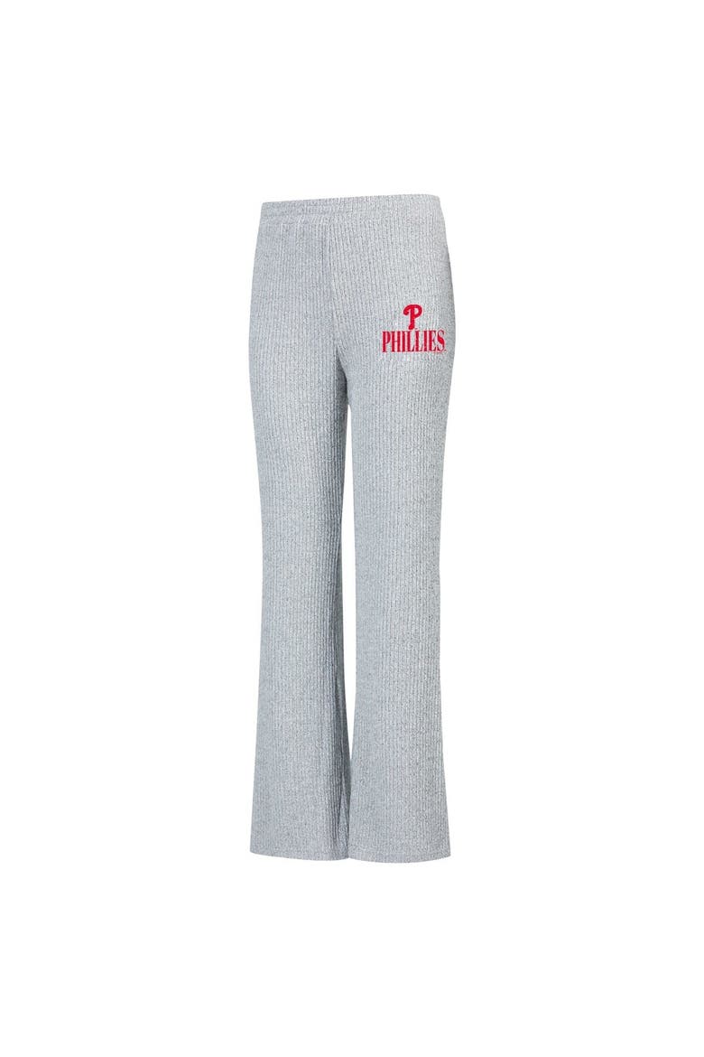 Women's Concepts Sport Gray Philadelphia Phillies Juniper Rib Knit Flare Sleep Pants, Alternate, color, Gray