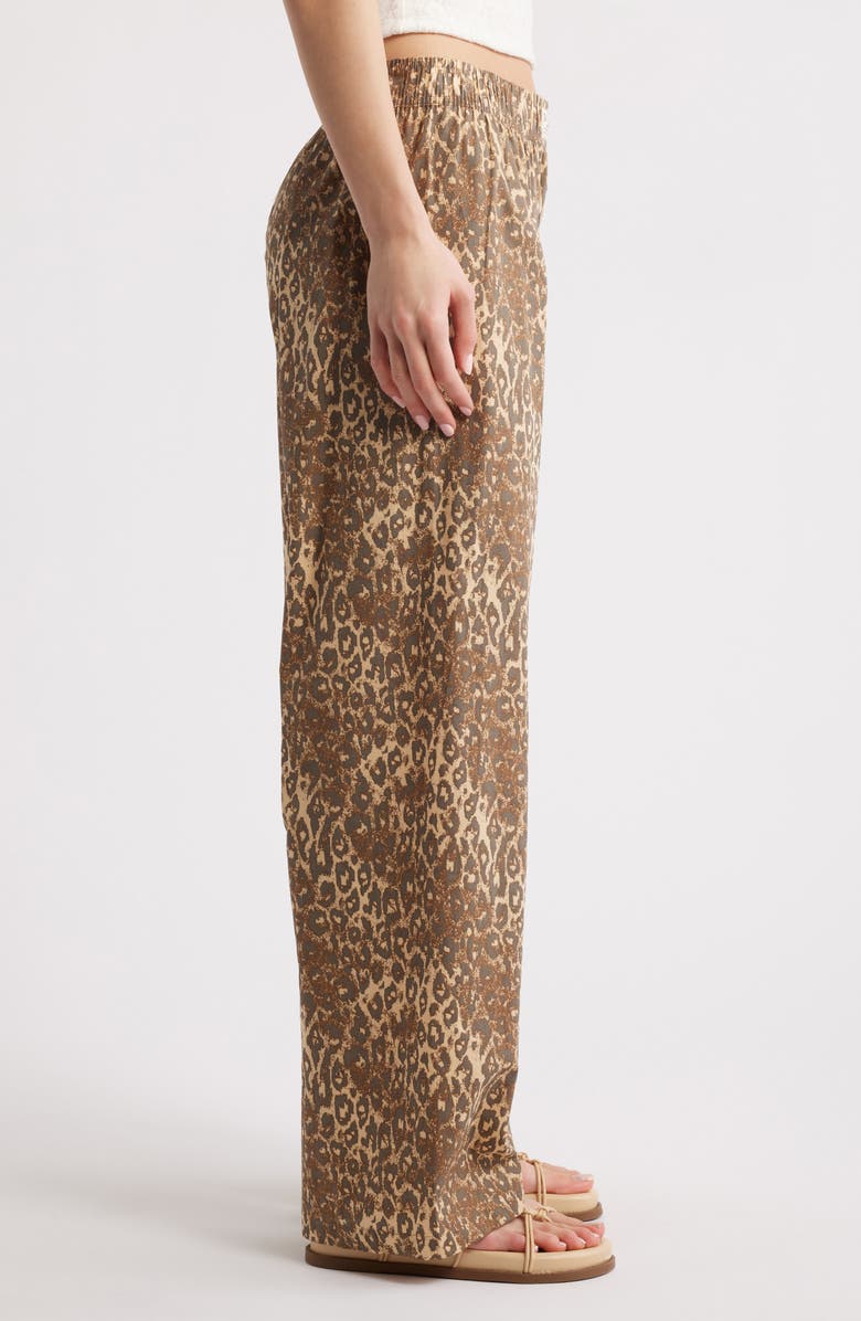 BDG Urban Outfitters Animal Print Wide Leg Pants, Alternate, color, Leopard