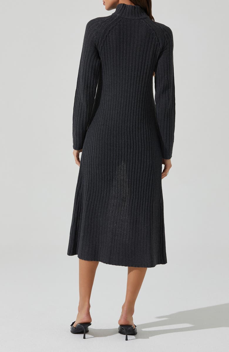 ASTR the Label Estilo Extended Hem Sweater, Alternate, color, Charcoal