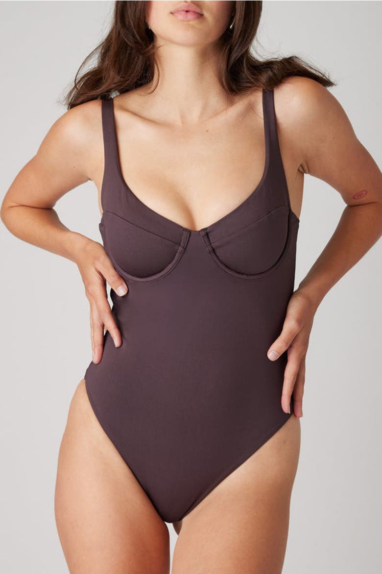 The Riviera Underwire One Piece, Main, color, Cocoa