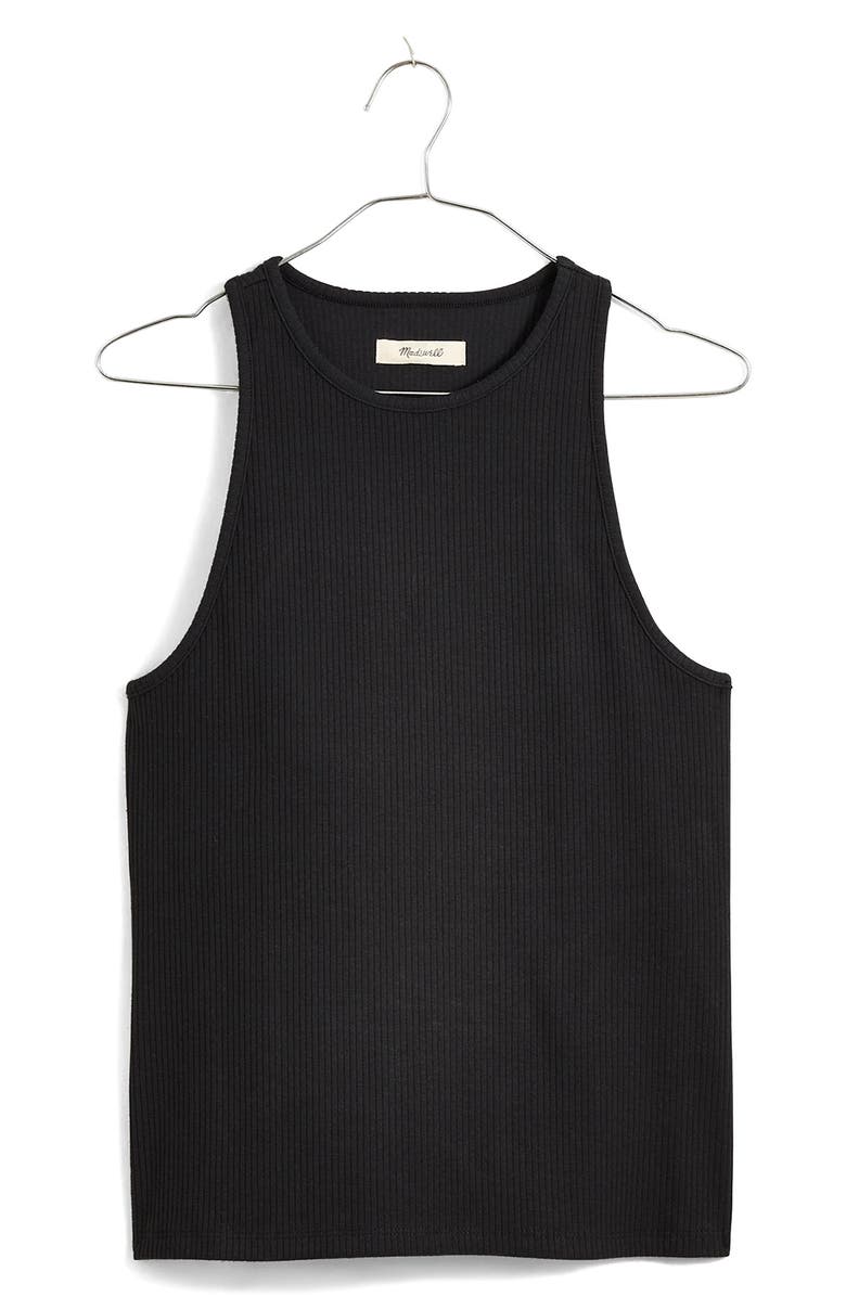 Madewell Sleekhold High Neck Tank, Alternate, color, 