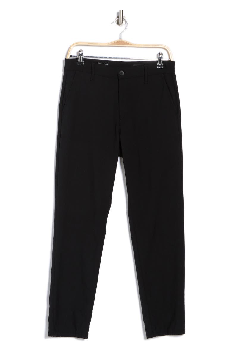 Caden High Waist Stretch Crop Slim Straight Leg Pants, Alternate, color, BLACK