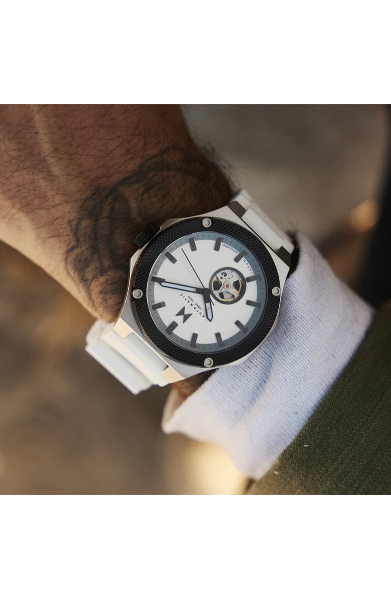 MVMT Raptor Automatic Silicone Strap Watch, 46.5mm, Alternate, color, 