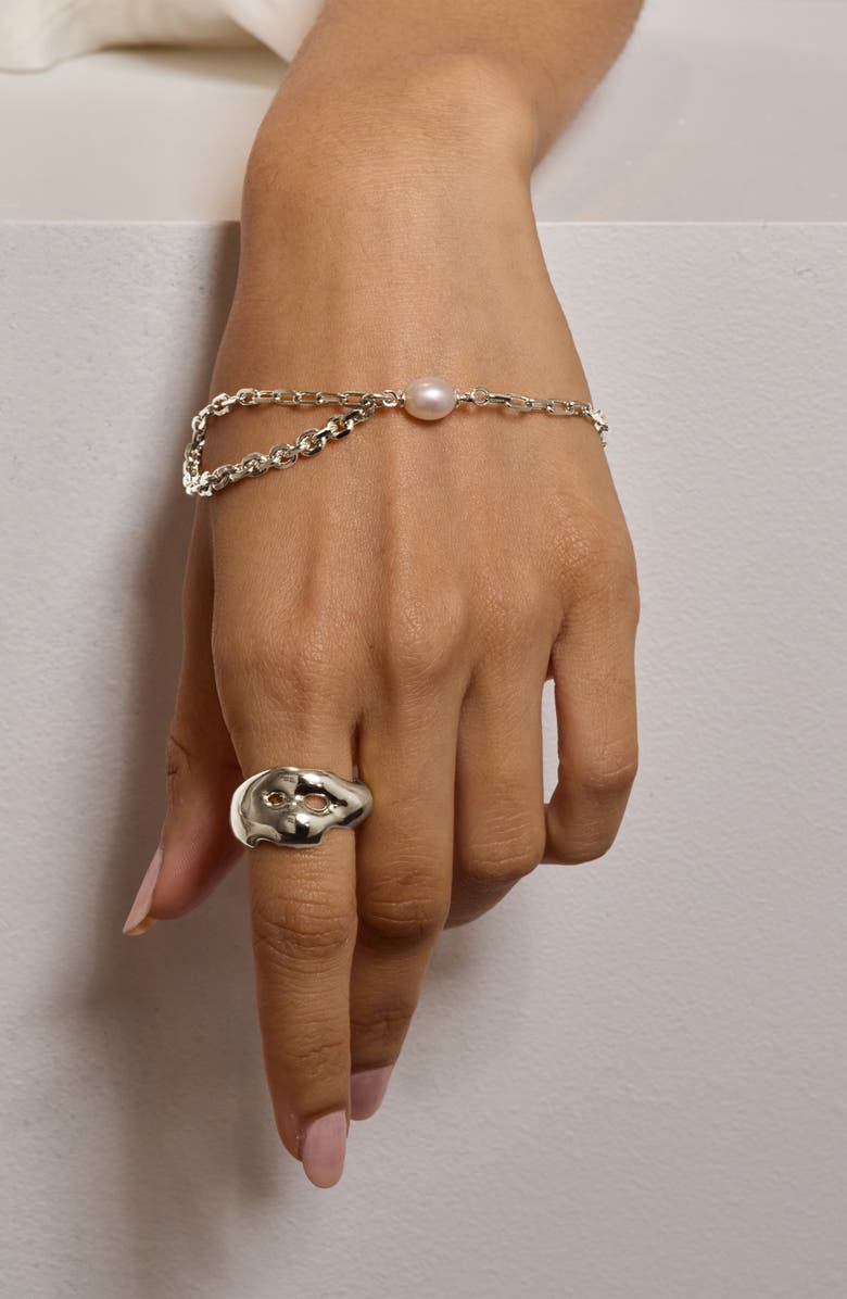 Lady Grey Sophie Freshwater Pearl Bracelet, Alternate, color, Silver/ Clear