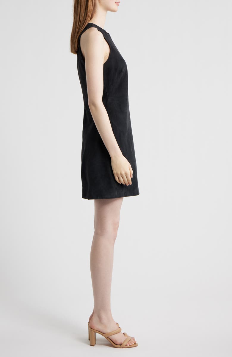 BOSS Sycara Sleeveless Suede Minidress, Alternate, color, Sky Captain