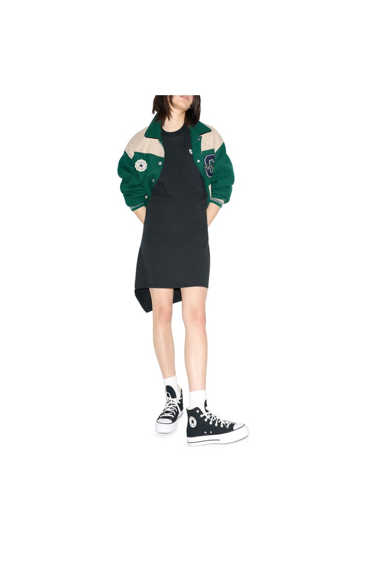 Drape Tee Dress, Alternate, color, Converse Black