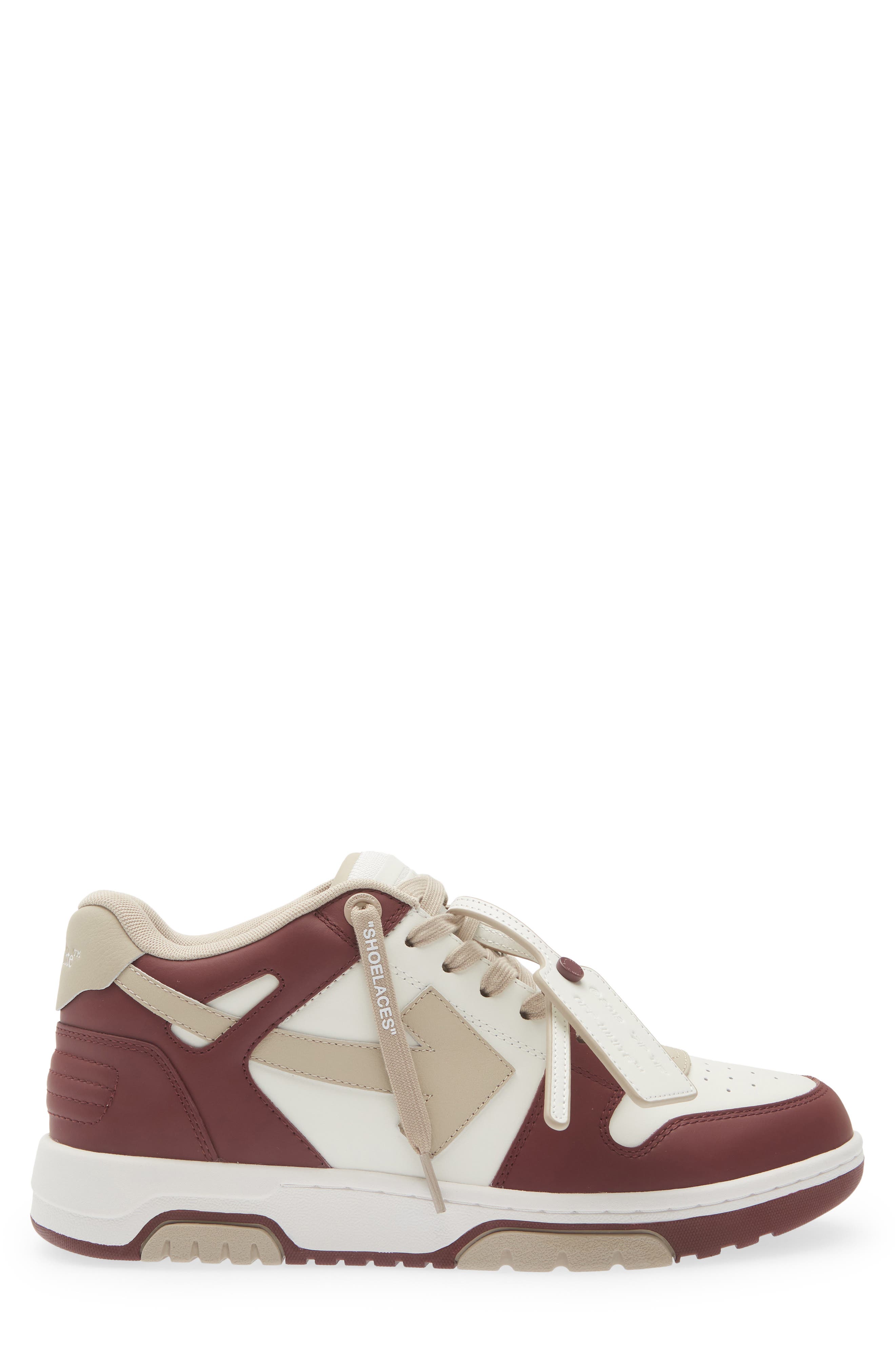 Out of Office Sneaker, Alternate, color, BURGUNDY/ BEIGE
