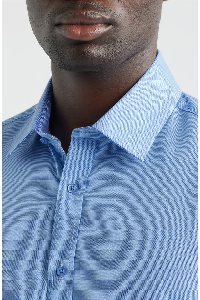 Paris Modern Fit Blue Micropattern Cotton Dress Shirt, Alternate, color, BLUE