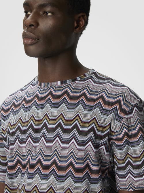 Missoni Mens Multicolor Regular-fit Graphic-pattern Cotton-knit T-shirt In Multi