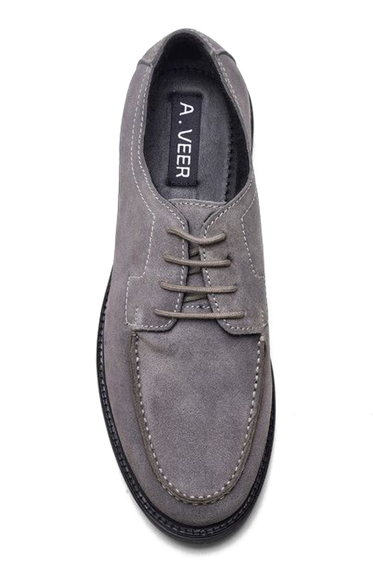 A. Veer Dalton Moc Derby, Alternate, color, Grey Leather