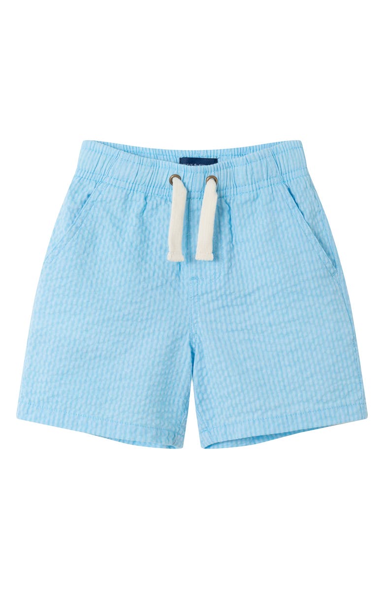 Andy & Evan Kids' Seersucker Button-Up Shirt & Shorts Set, Alternate, color, Bel Air Blue