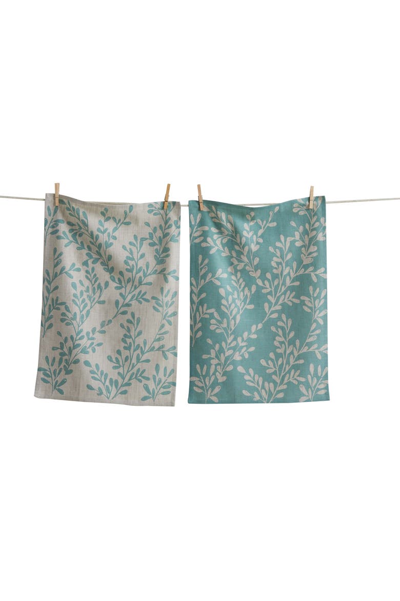 Canyon Print Leafy Vine Dt S/2 Lt Blue Light Blue Cotton Everyday, Main, color, Blue