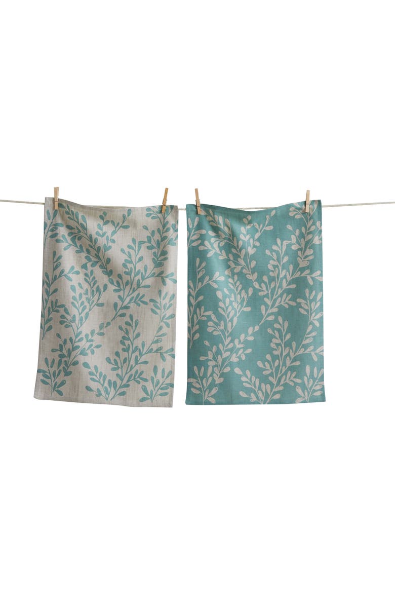 tag Canyon Print Leafy Vine Dt S/2 Lt Blue Light Blue Cotton Everyday, Main, color, Blue