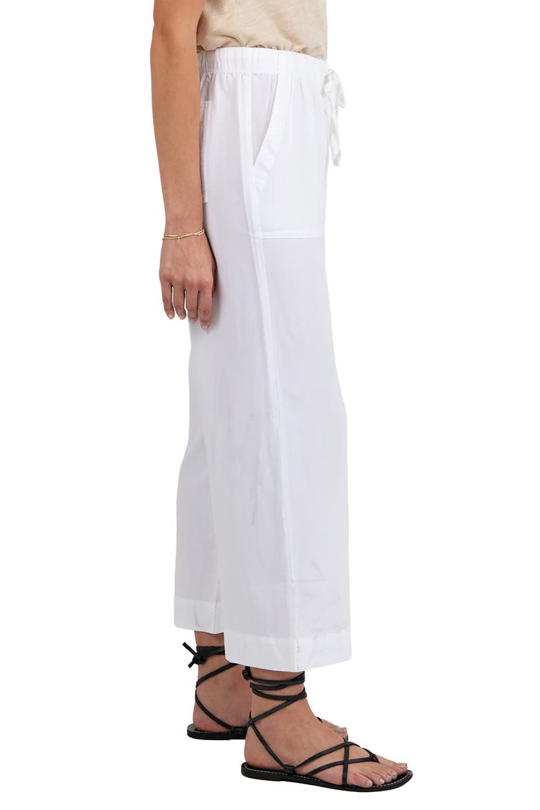 Easy Pocket Crop Wide Leg Pants, Alternate, color, WHITE