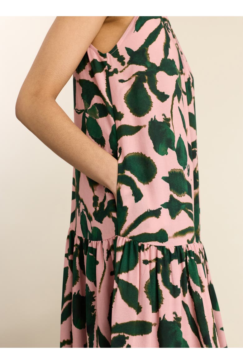 Anouk printed Sleeveless Maxi dress, Alternate, color, Pink Palm Print
