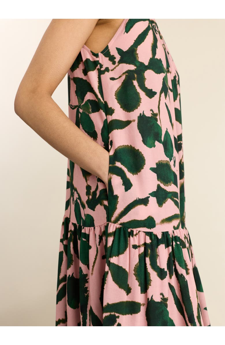 Baukjen Anouk printed Sleeveless Maxi dress, Alternate, color, Pink Palm Print