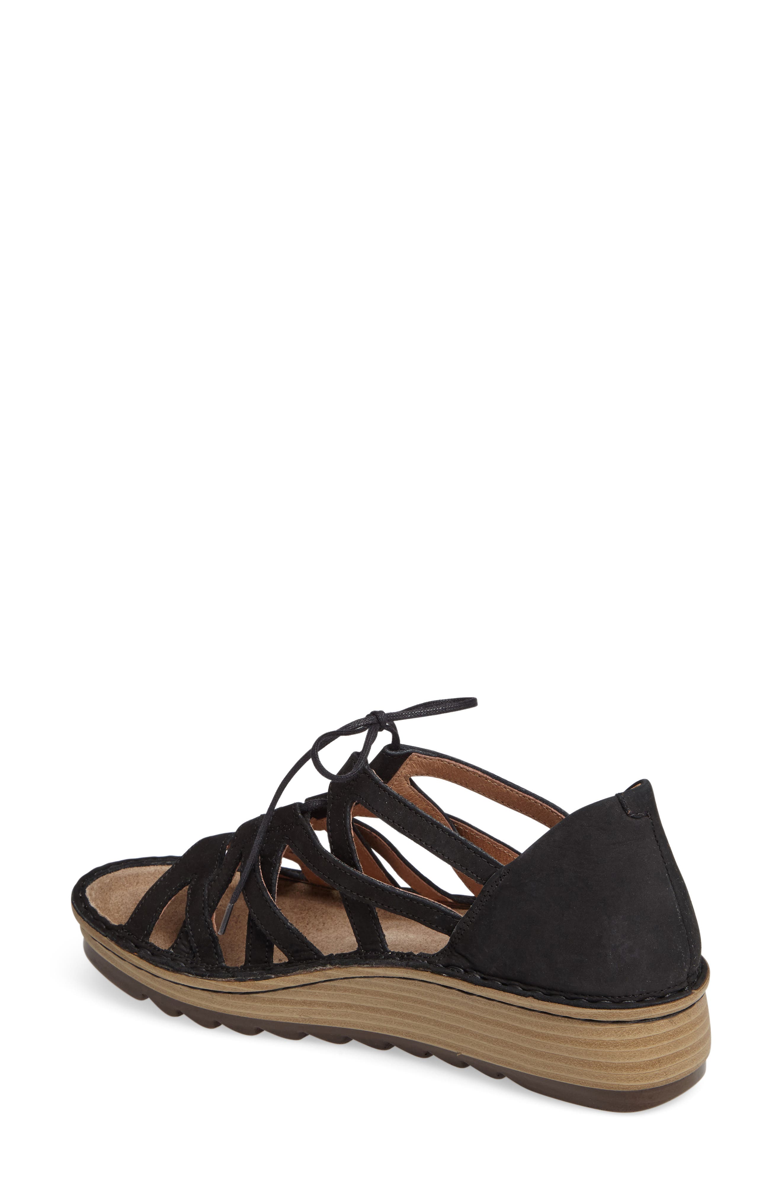 Yarrow Sandal, Alternate, color, BLACK NUBUCK LEATHER