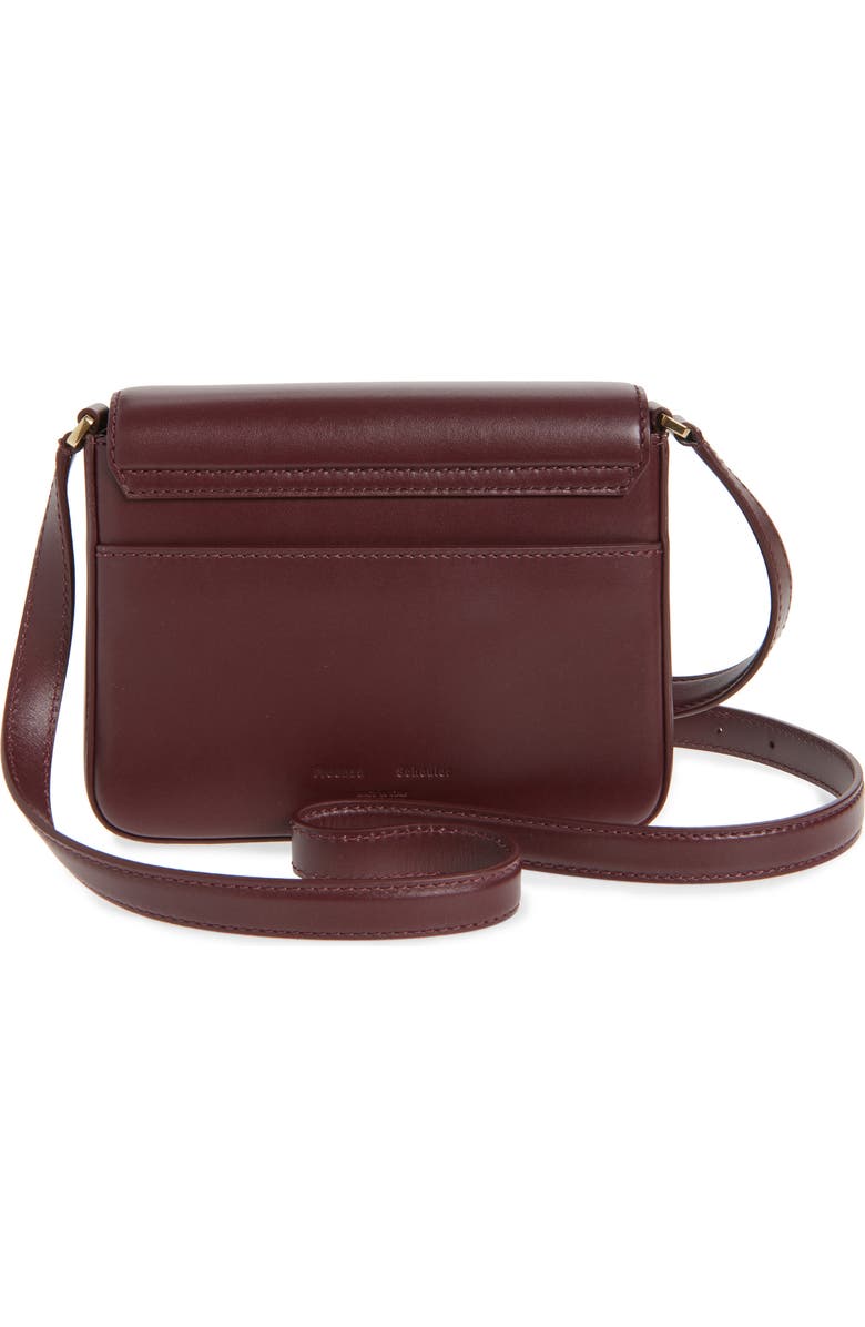Proenza Schouler Box Leather Shoulder Bag, Alternate, color, Dark Red