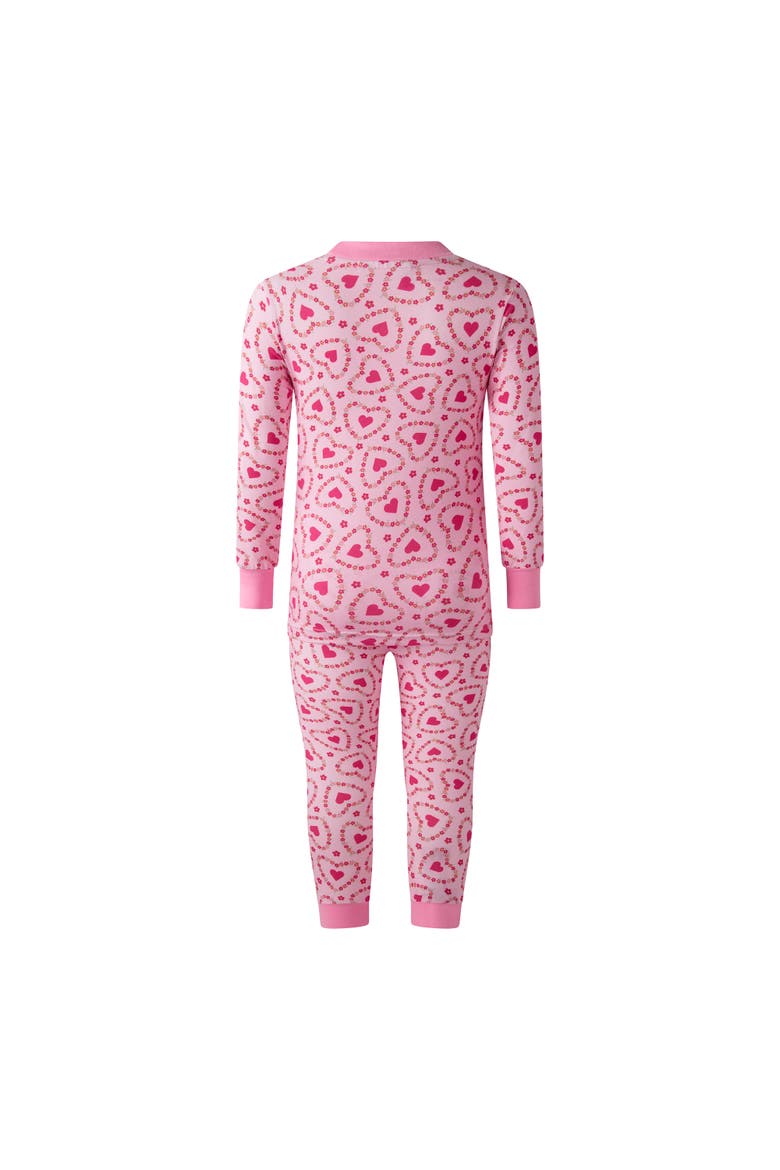 Floral Heart Pajamas, Alternate, color, Pink