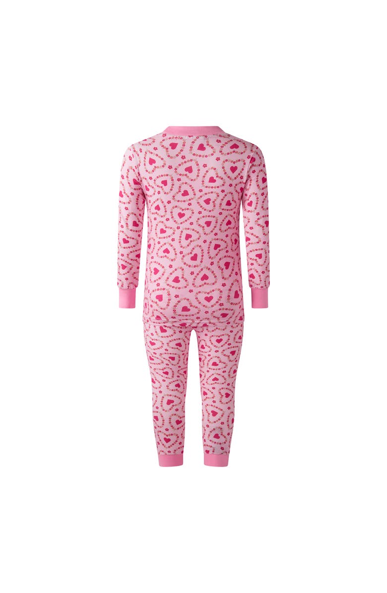 Rachel Riley Floral Heart Pajamas, Alternate, color, Pink