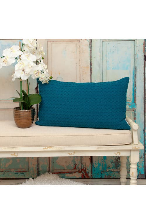 Parkland Collection Embossed Throw Pillow In Blue