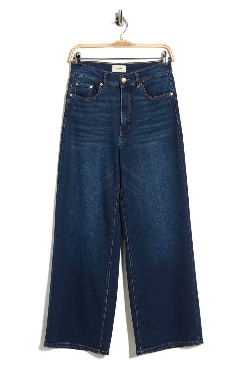 Hepburn High Waist Wide Leg Jeans, Alternate, color, MEDITERRANEAN