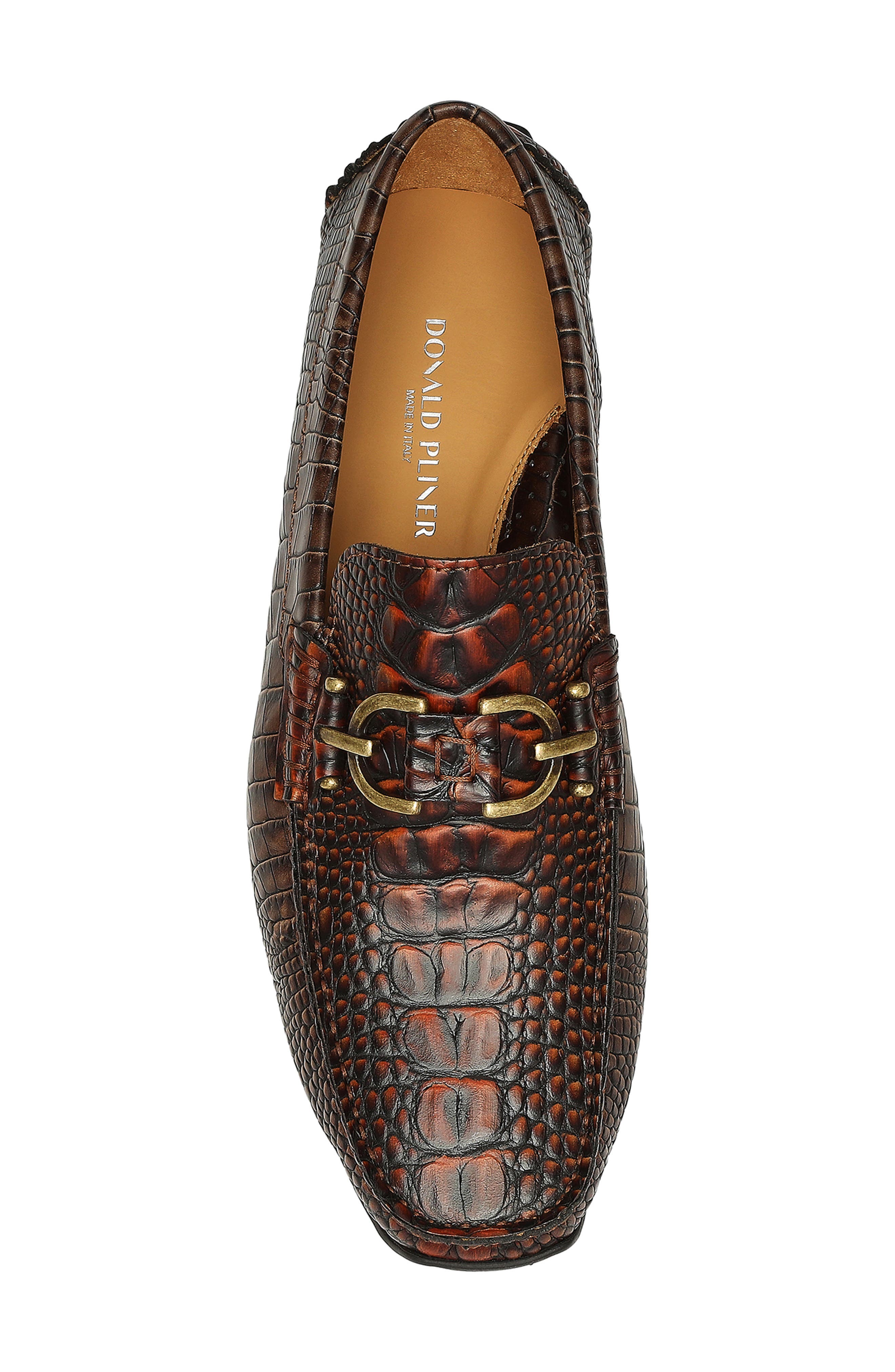 Donald Pliner Dacio Croc Embossed Bit Driving Loafer, Alternate, color, 