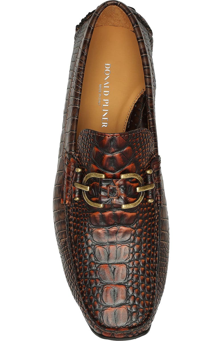 Donald Pliner Dacio Croc Embossed Bit Driving Loafer, Alternate, color,