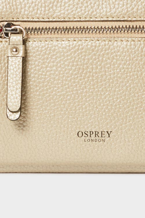 Osprey London The Ruby Leather Crossbody Bag In Gold