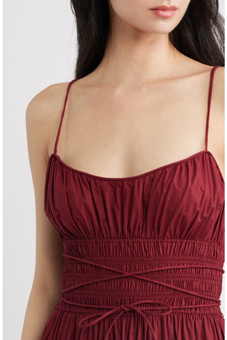 Safia Organic Cotton Maxi Dress, Alternate, color, DEEP RUBY