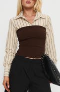Princess Polly Dawnette Stripe Layered Shirt