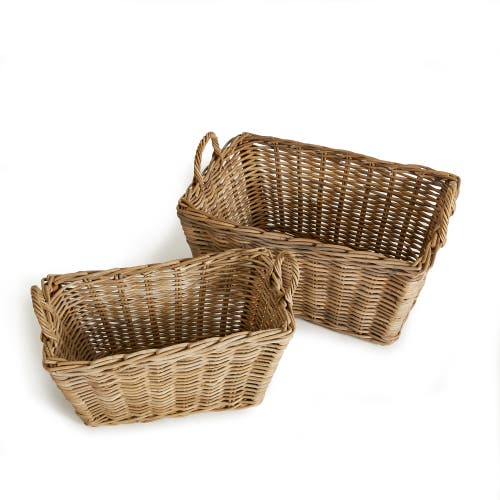 Napa Home & Garden Normandy Laundry Baskets, Set Of 2 In Brown
