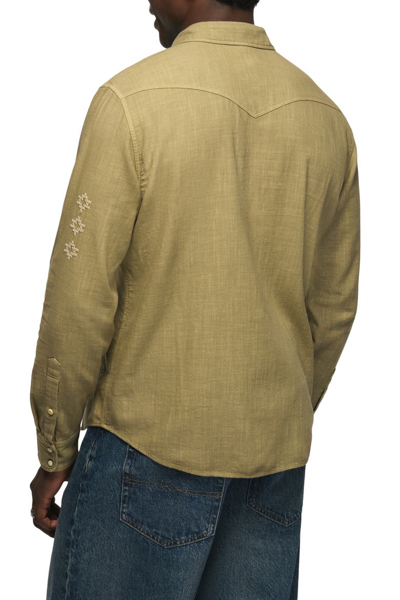 Embroidered Long Sleeve Western Shirt, Alternate, color, OVERLAND TREK