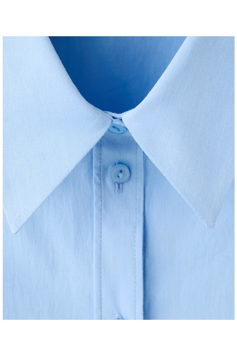 Fitted Short Sleeve Button-Up Shirt, Alternate, color, SKY BLUE