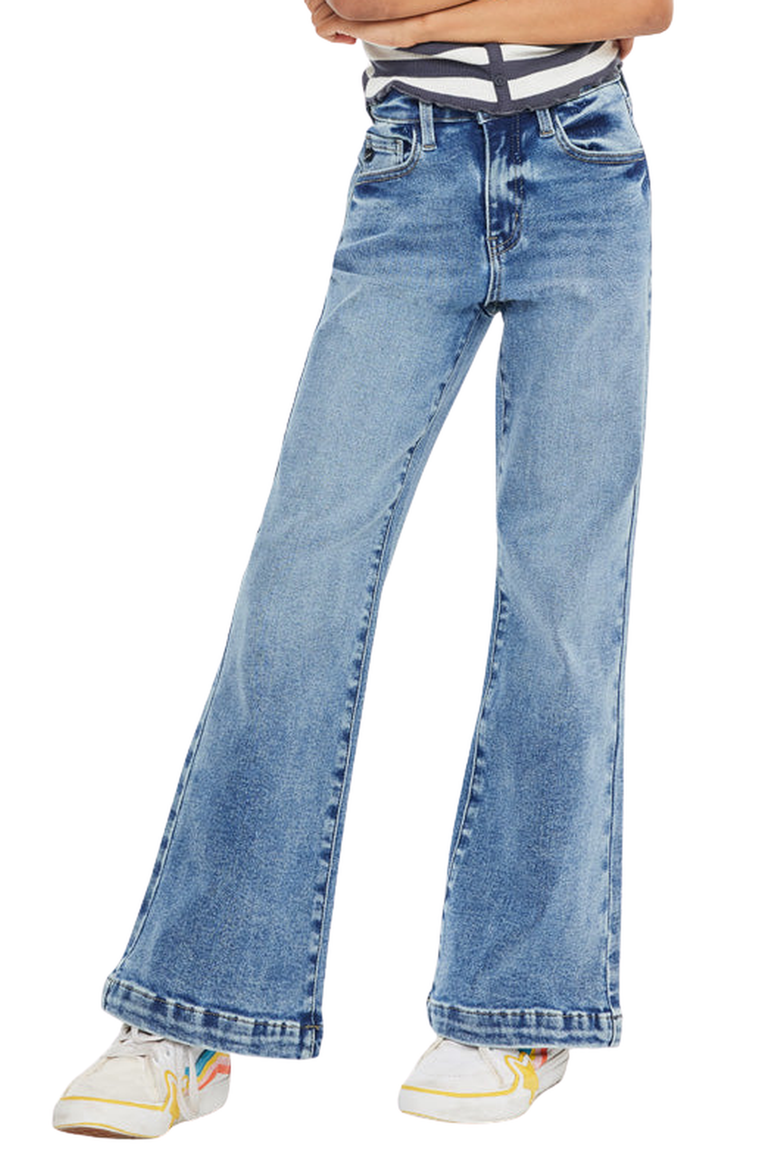 Glen High Rise Wide Leg Flare Jeans, Main, color, Medium Wash