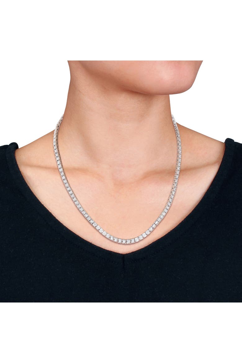 1-7/8 CTW Lab-Grown Diamond Tennis Necklace, Alternate, color, Sterling Silver