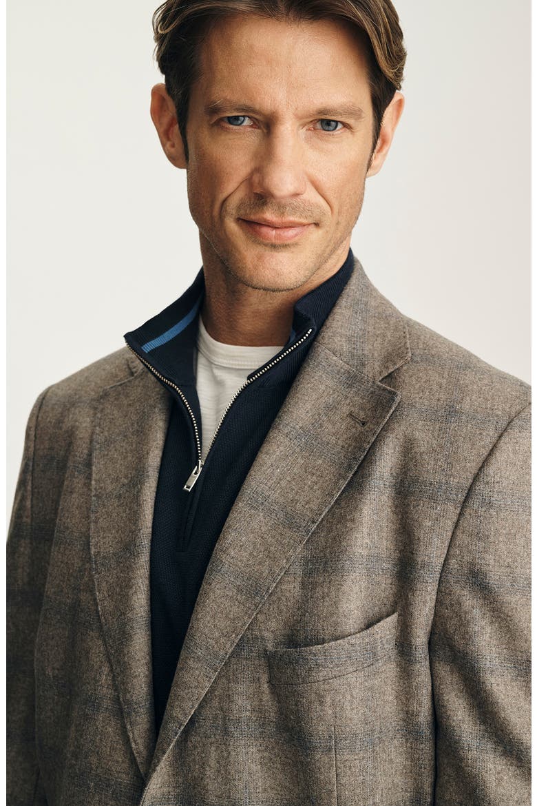 Matteo Checked Wool Blend Sport Coat, Alternate, color, LIGHT BROWN