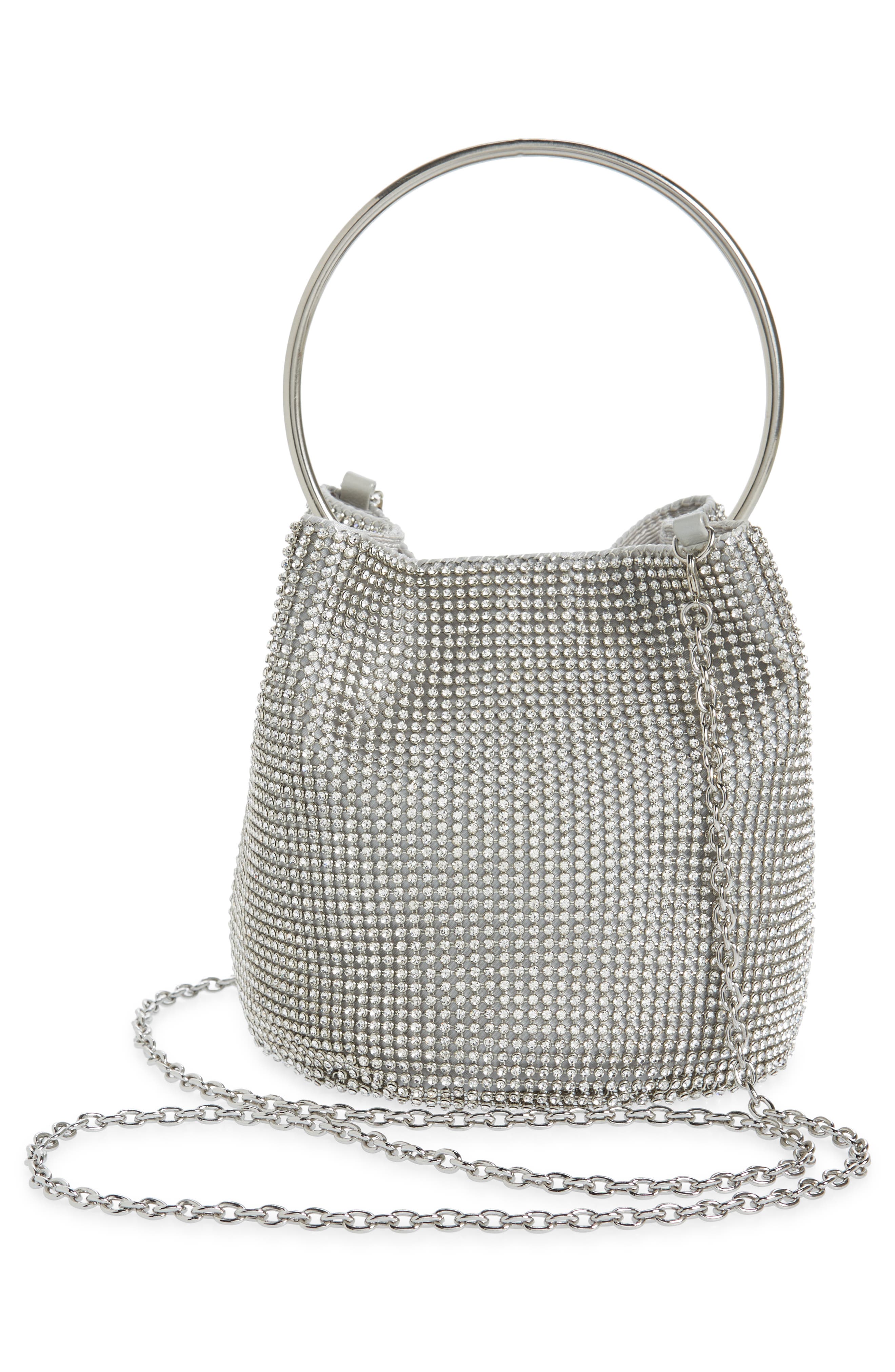 Whiting & Davis Luna Mesh Bracelet Bucket Bag, Alternate, color, 