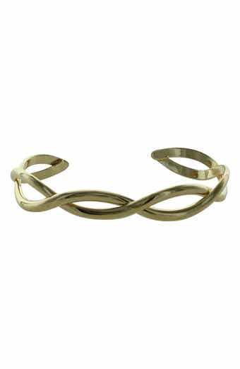 Ophelia Gold Plated Open Cuff Bracelet