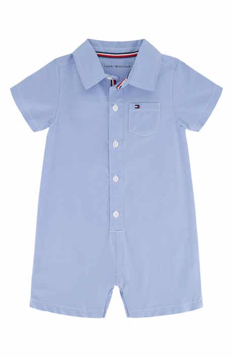 Tommy Hilfiger Logo Print Chambray Romper