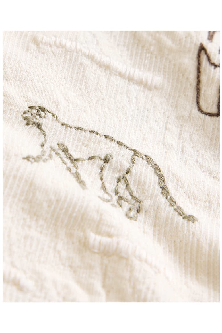 Beeston Embroidered Jungle Icons Knit Camp Shirt, Alternate, color, LIGHT KHAKI