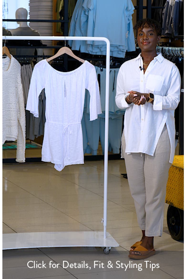 Breezy Basics Off the Shoulder Cover-Up Romper video