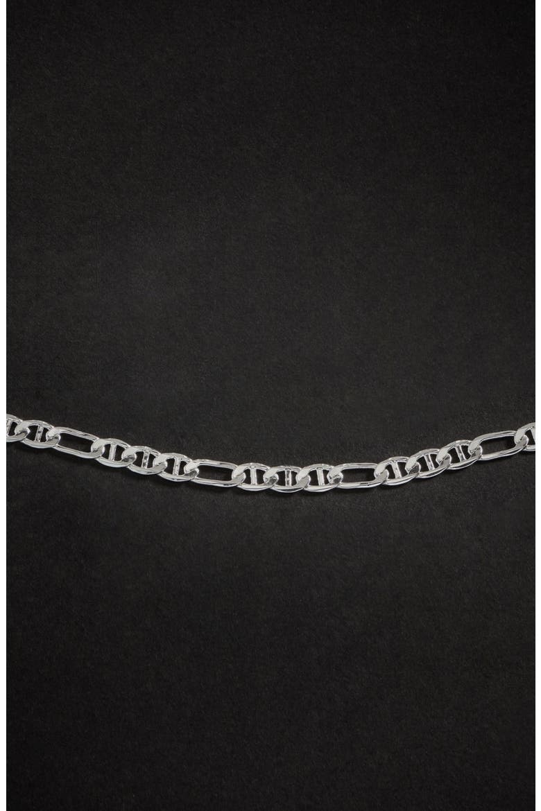 Figaro Cut Chain In Silver, Alternate, color, Silver