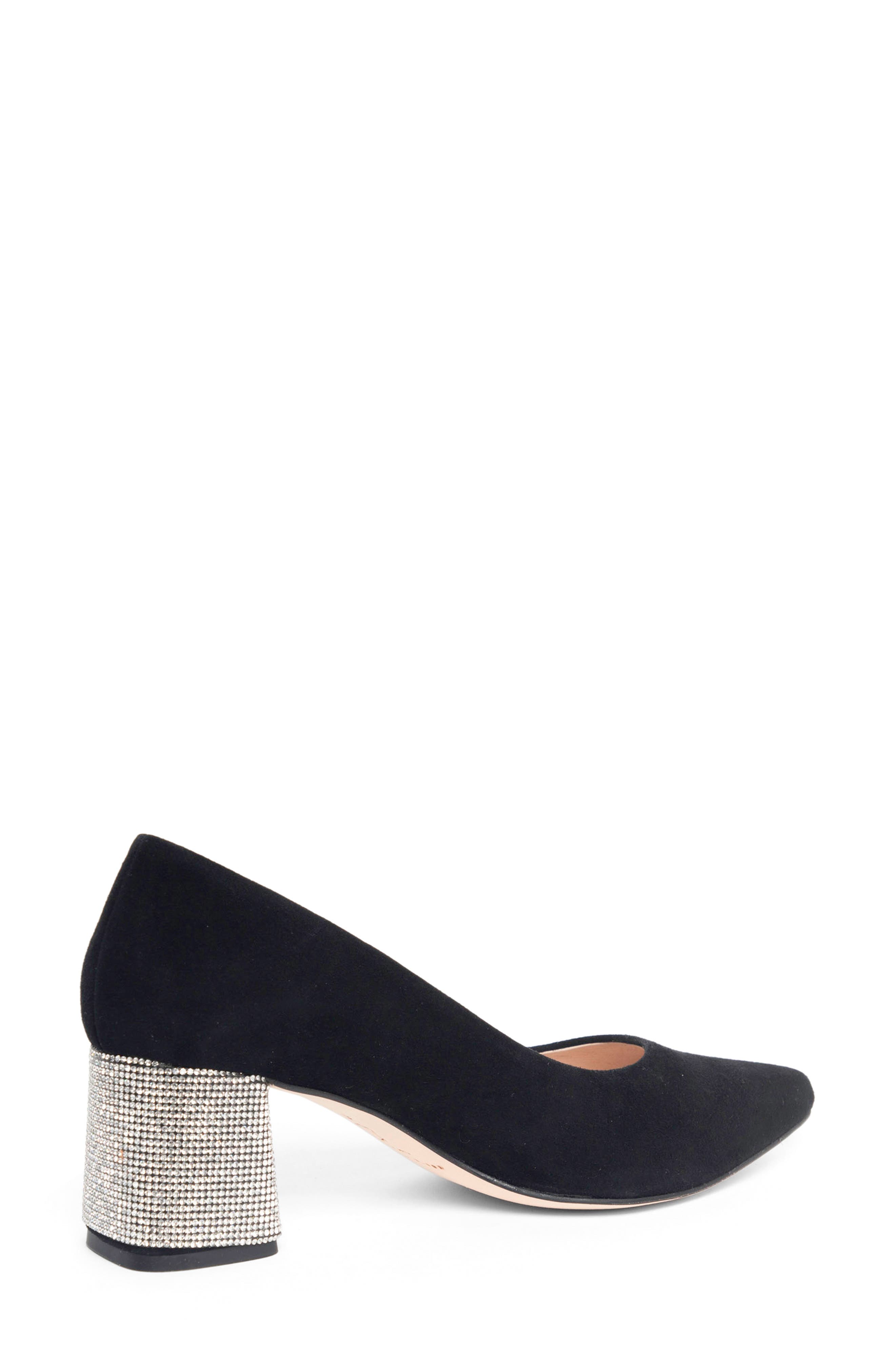 Estelle Pointed Toe Pump, Alternate, color, BLACK SUEDE